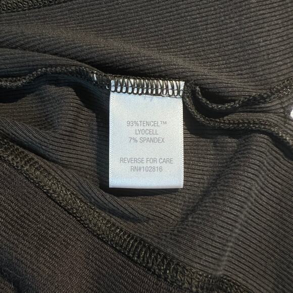 Garnet Hill Top Ribbed Tunic Slouchy Oversized Gray Lounge Cozy Fall Capsule - Picture 8 of 8